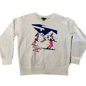 JCrew Woman Sweater Size Small Sky Babes On The Go-go Has Some Spots